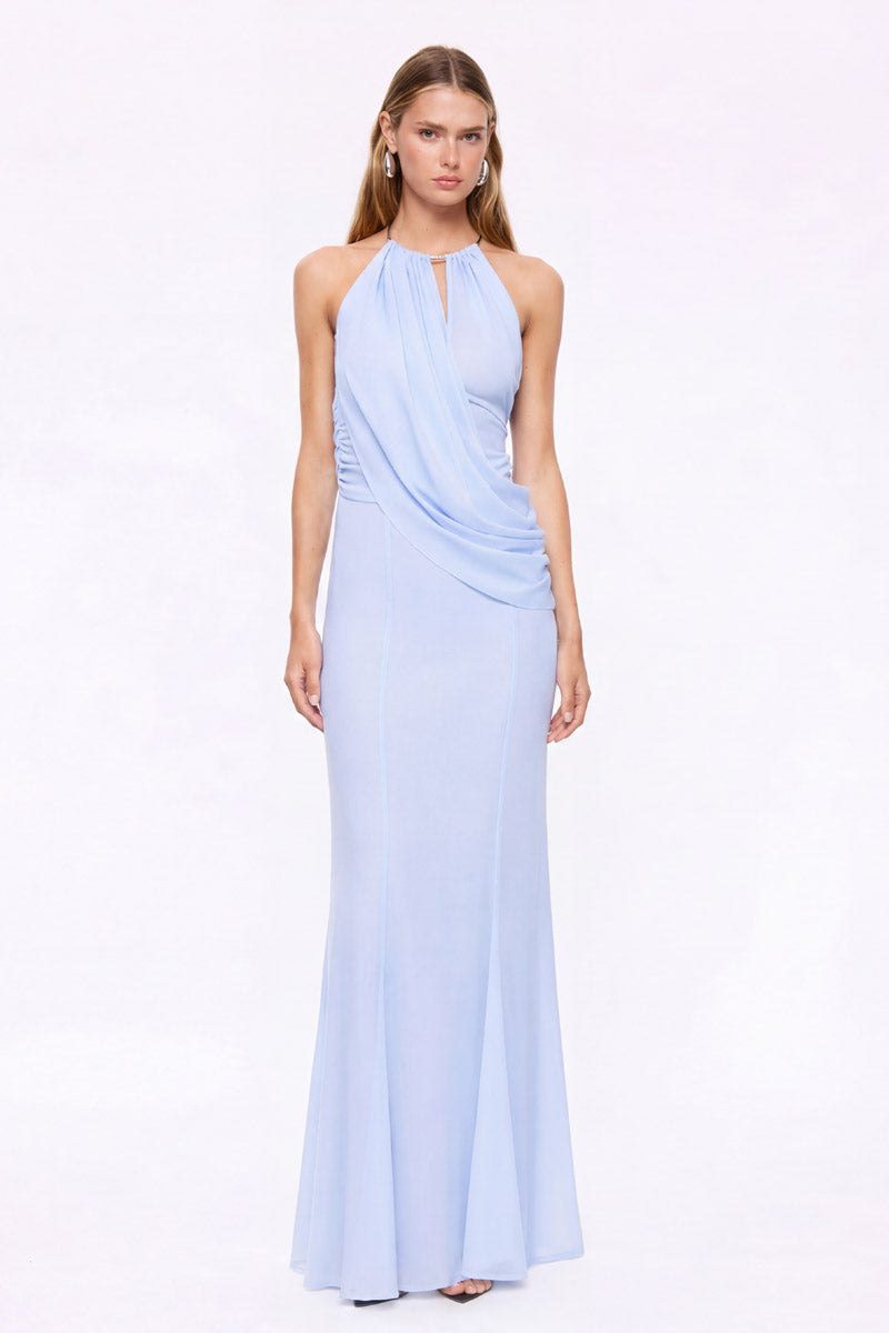 Annalese Draped Gown in Ice Blue | Suboo SUBOO AU Annalese Draped Gown in Ice Blue | Suboo SUBOO AU