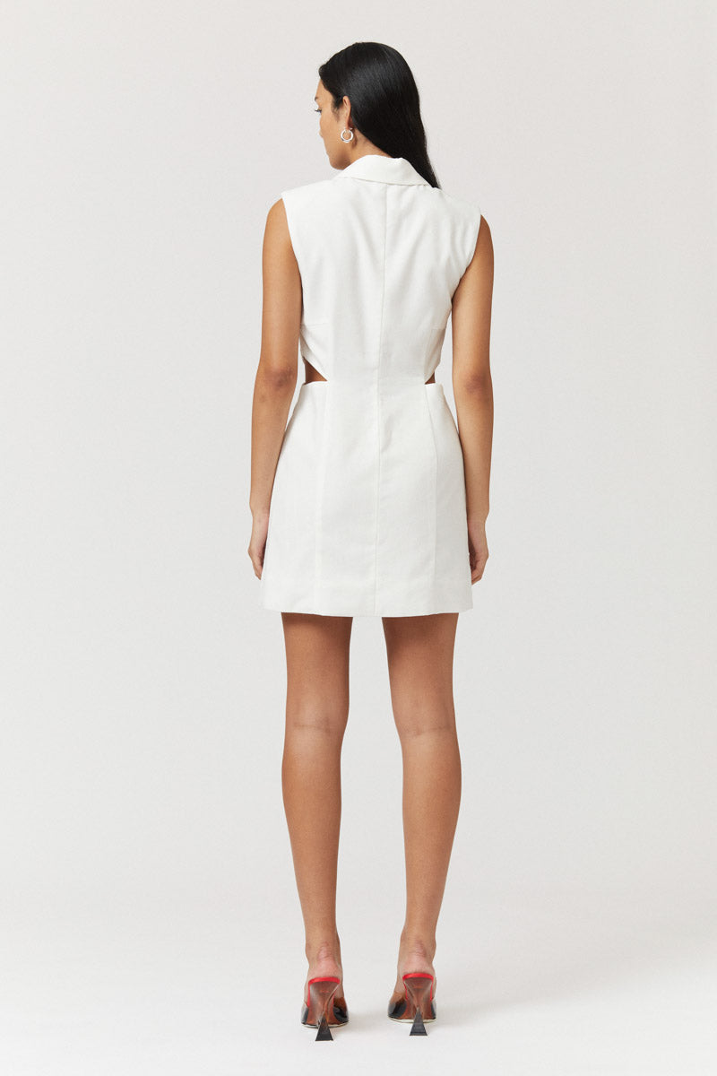 Skylar Blazer Mini Dress - White