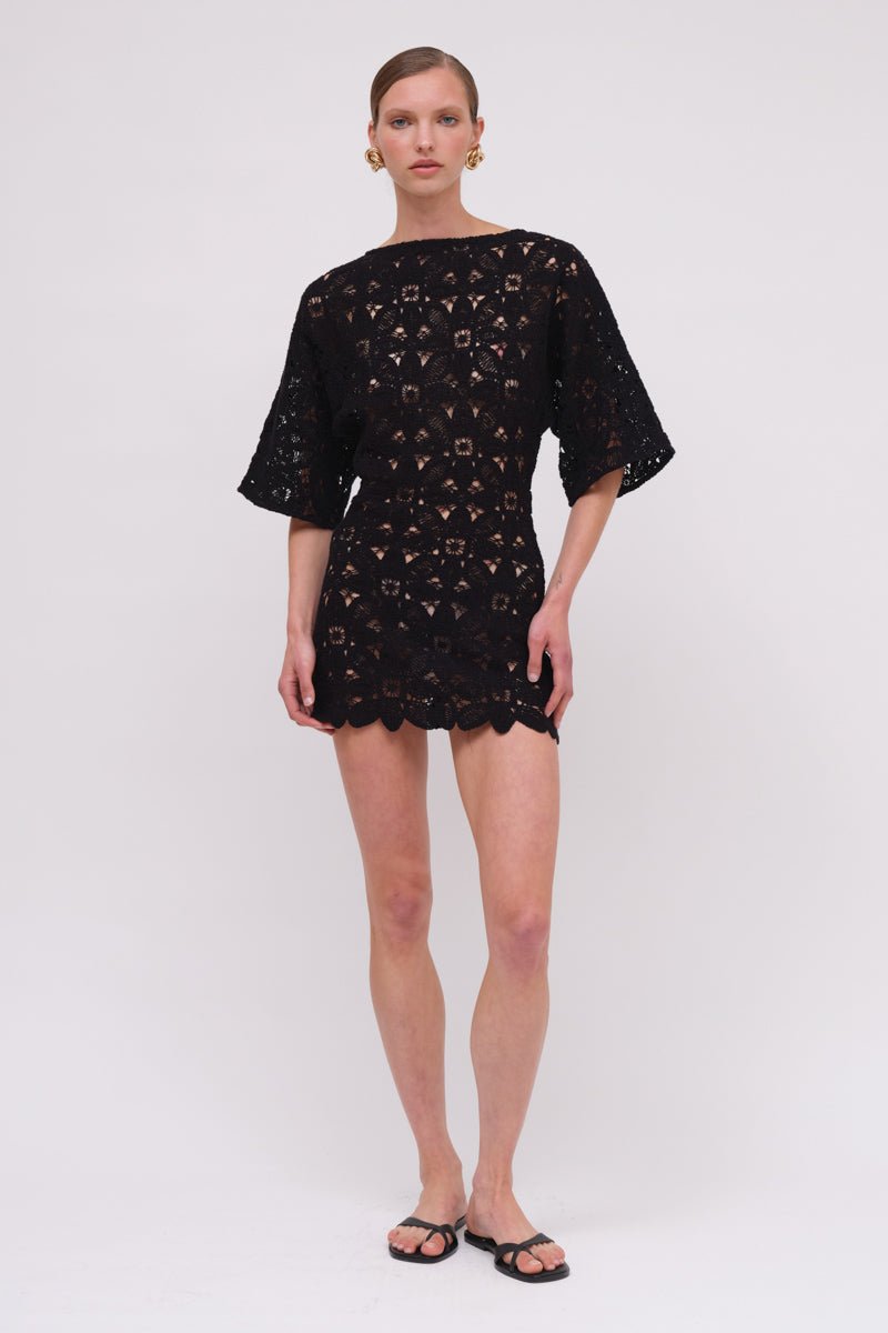 rocky mini dress Rocky Embroidery Crochet Mini – SUBOO AU