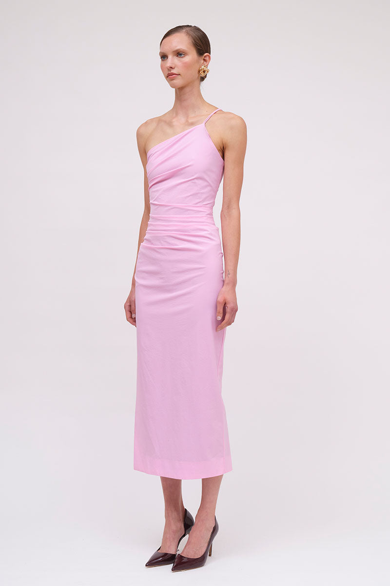 Montie One Shoulder Maxi Dress - Pink