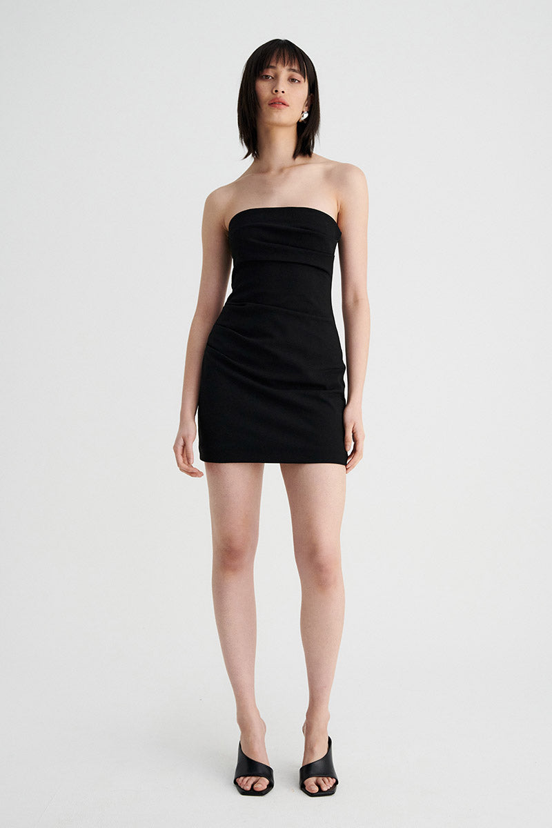 Stella Strapless Mini Dress - Black