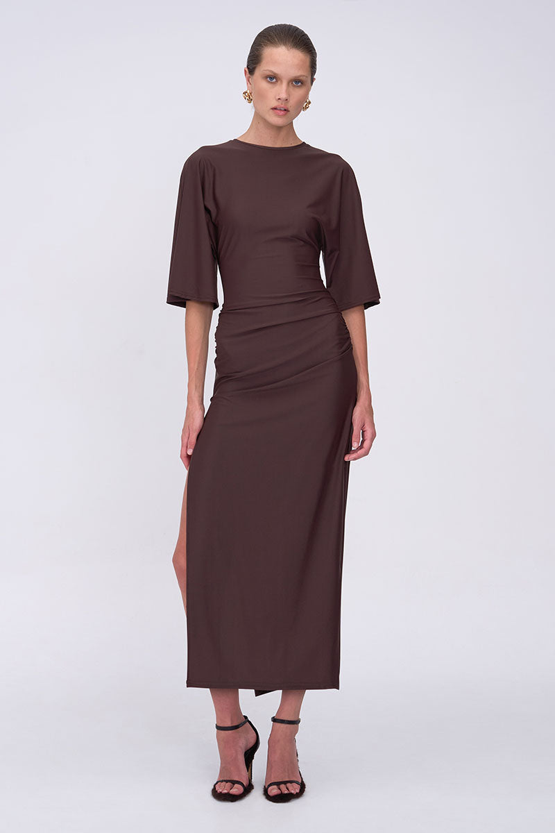 Ivy Cape Sleeve Midi Dress