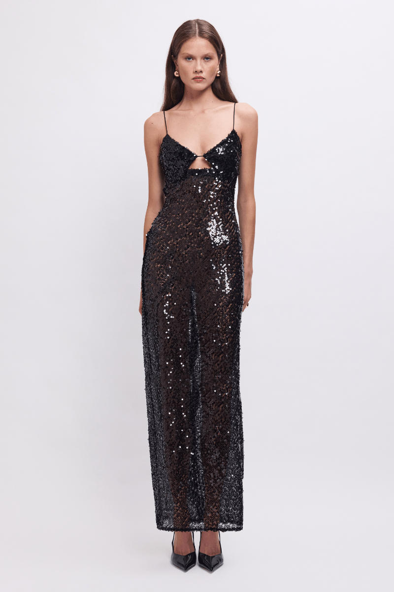 sequin maxi dress australia Astara Sequin Maxi Dress Gradient Blue