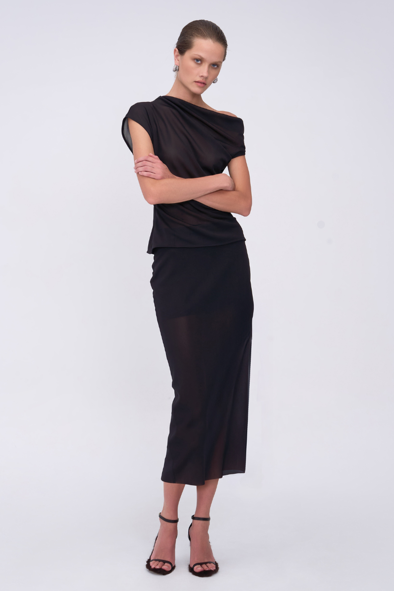 Jean Draped Shell Top