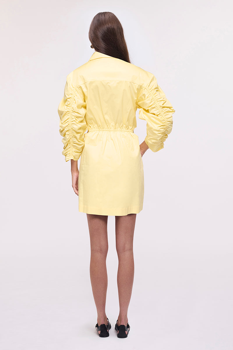Robin Cut-Out Mini Shirt Dress - Butter