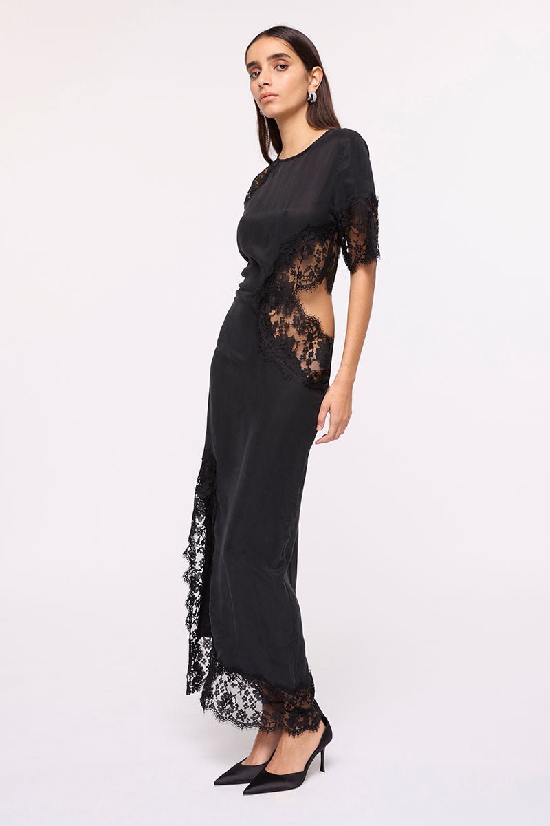 carina maxi dress Lace Dress-Black – SUBOO AU Number of Days:4 days business casual women Dusty Blue Cotton Wide shoulder neckline that creates