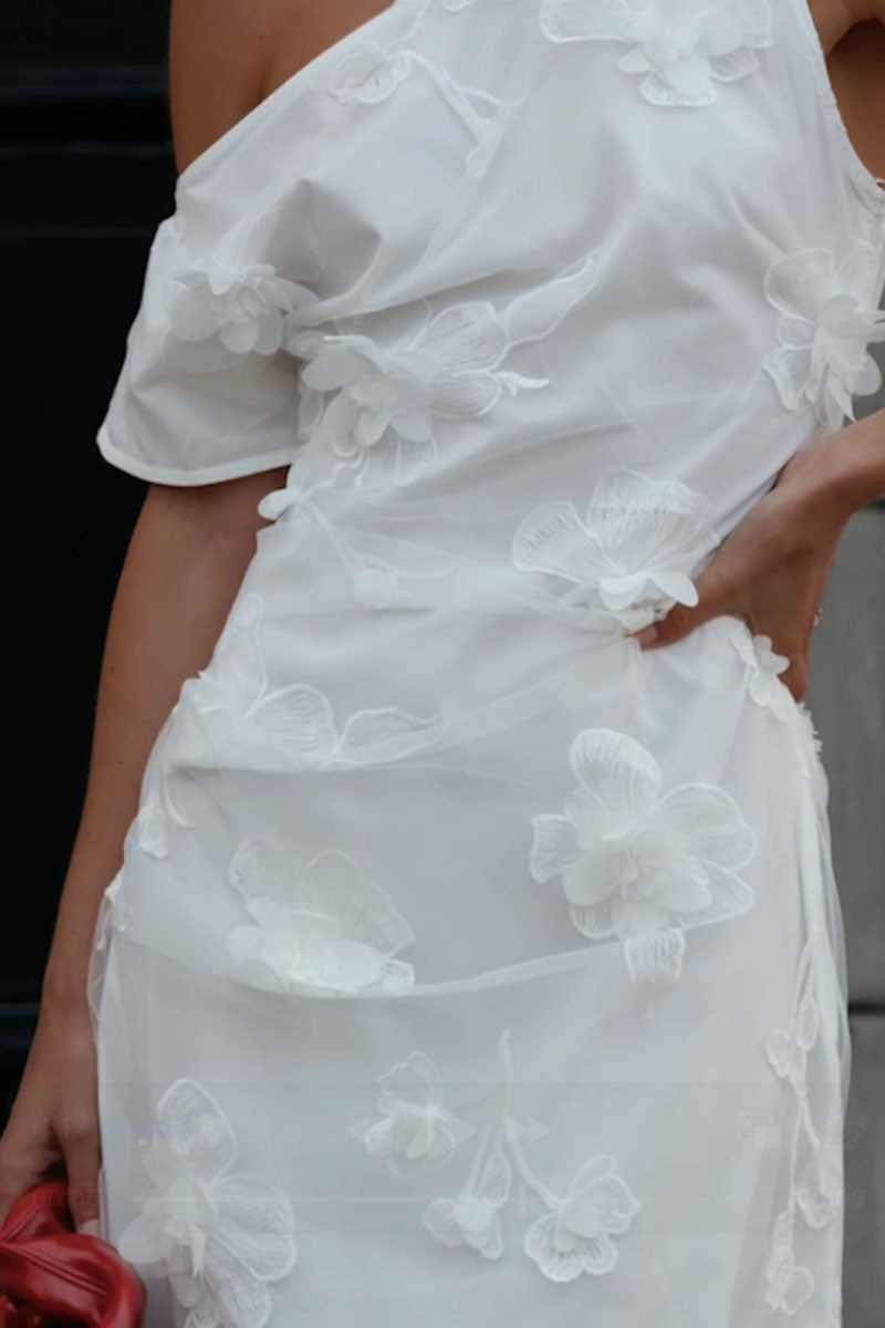 Dylan Flower Tulle Midi