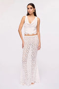 Heather Crochet Crop Top - Ivory