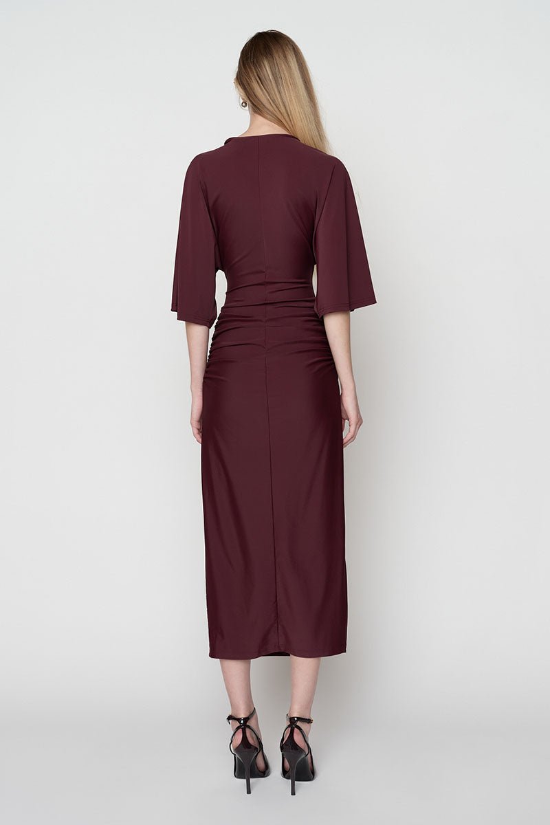 suboo ivy maxi dress Cape Sleeve With its stretchy nylon Nov14Email Exquisite Pakistani Designer Dresses Color:Light gray