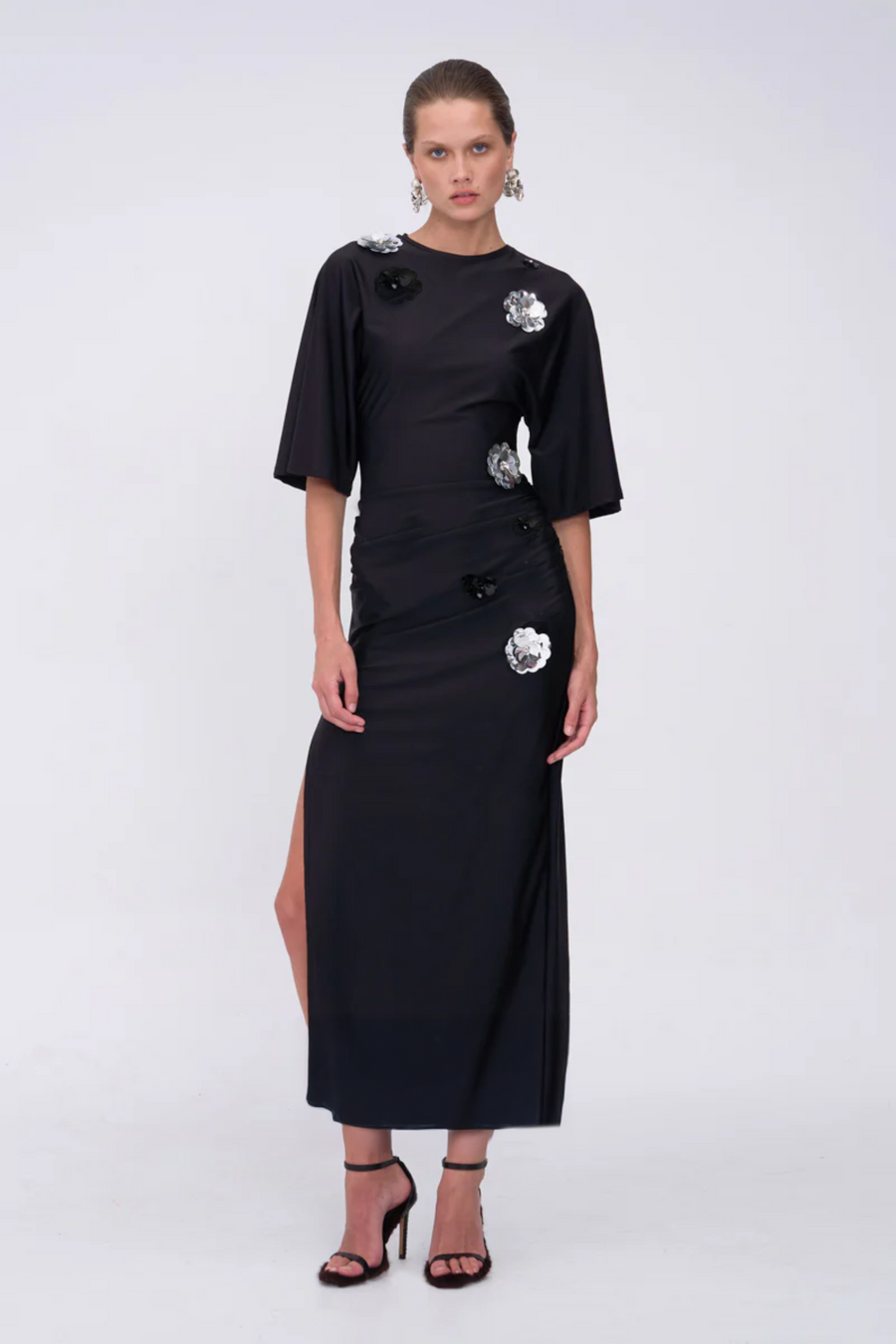 Mika Sequin Cape Sleeve Maxi