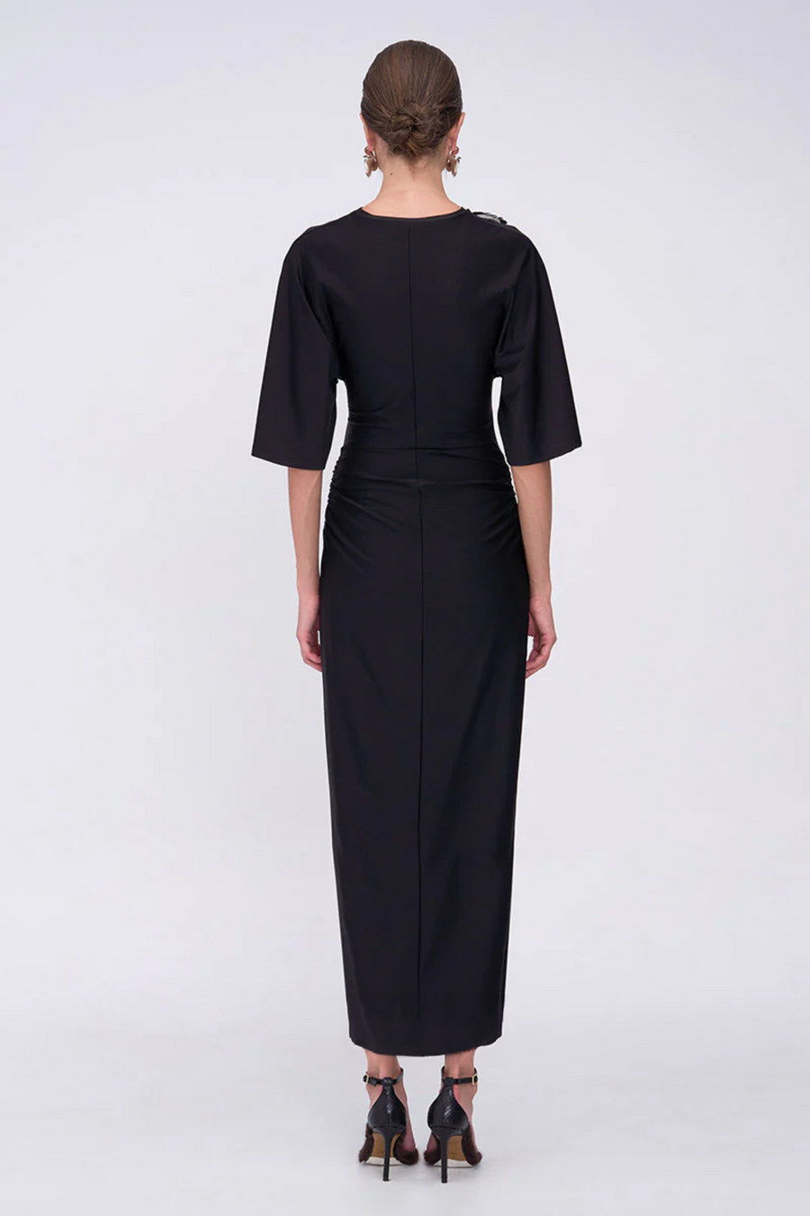Mika Sequin Cape Sleeve Maxi