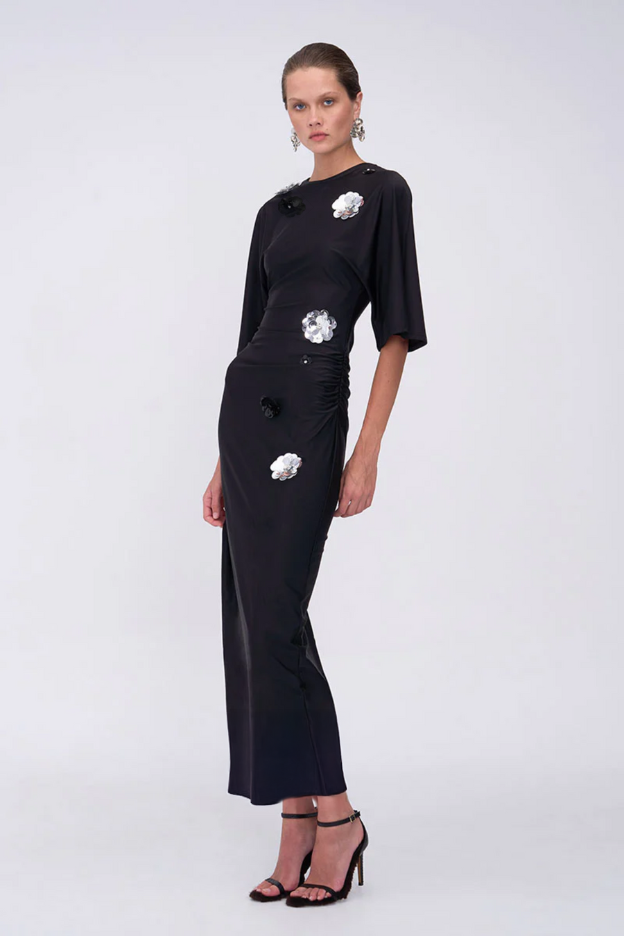 Mika Sequin Cape Sleeve Maxi