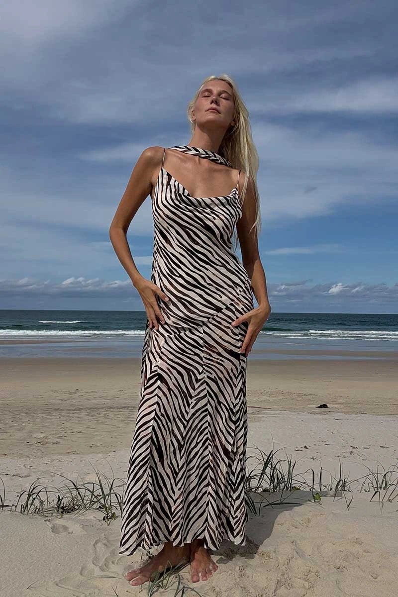 Gigi Zebra Maxi Dress  SUBOO AU