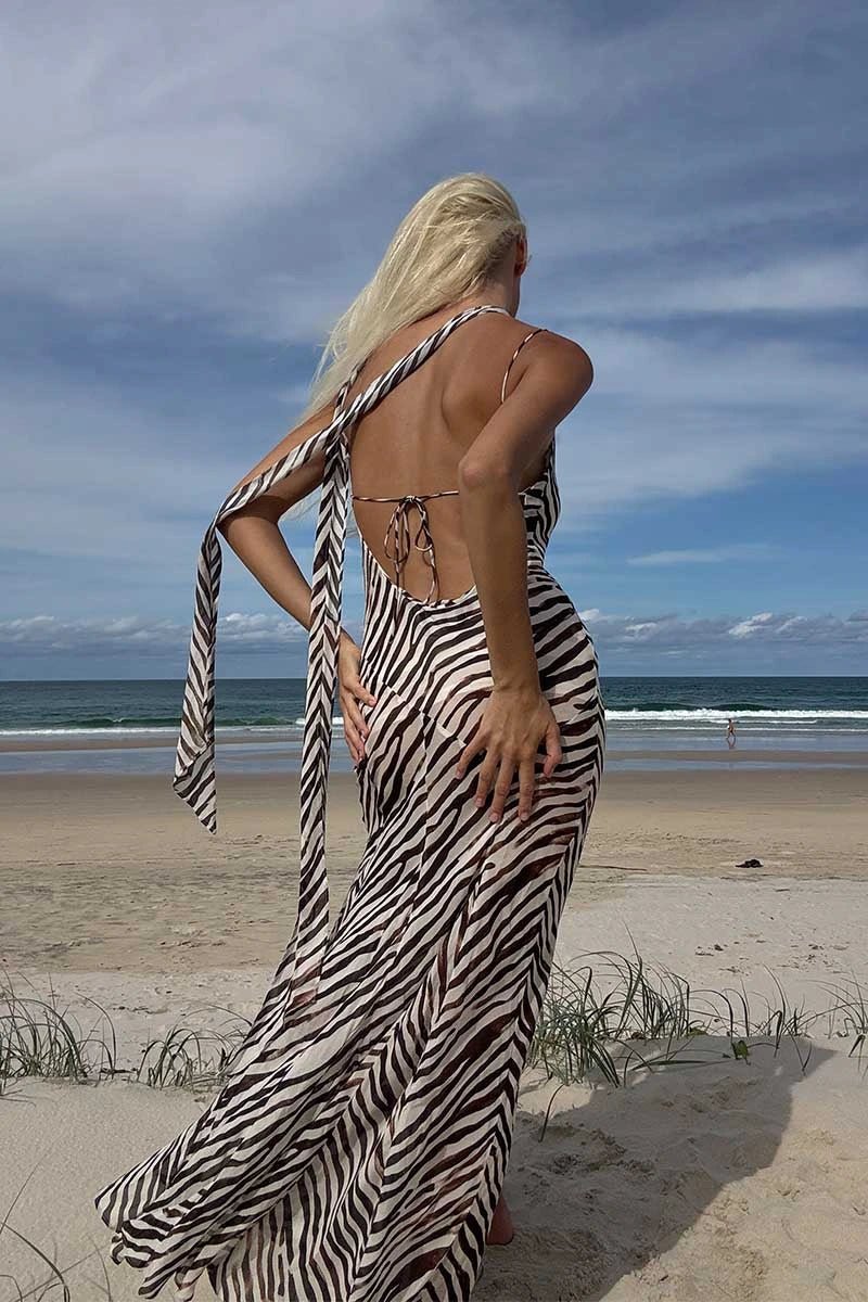 Gigi Zebra Maxi Dress – SUBOO AU
