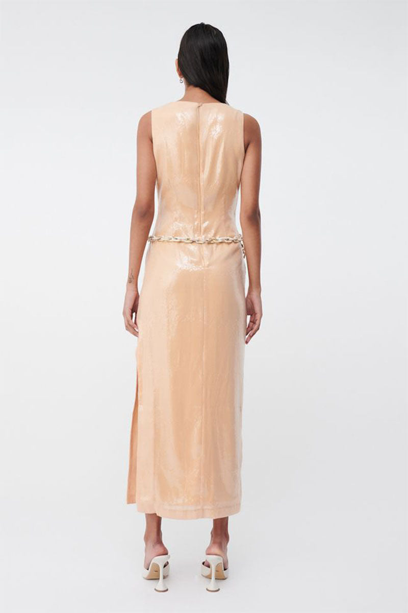 Marcel Draped Sequin Cutout Maxi Dress