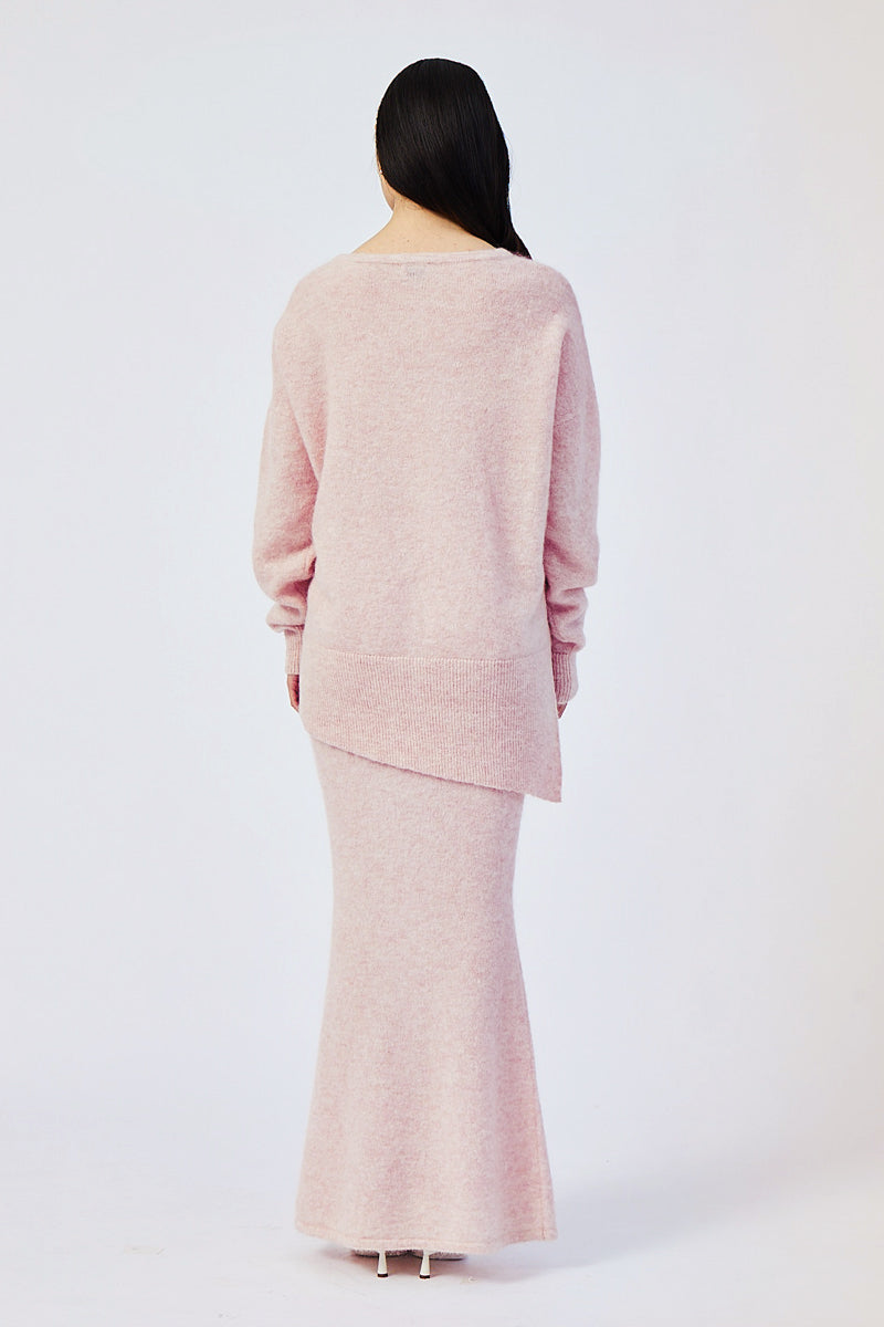 Mollie Knit Maxi Skirt - Light Pink
