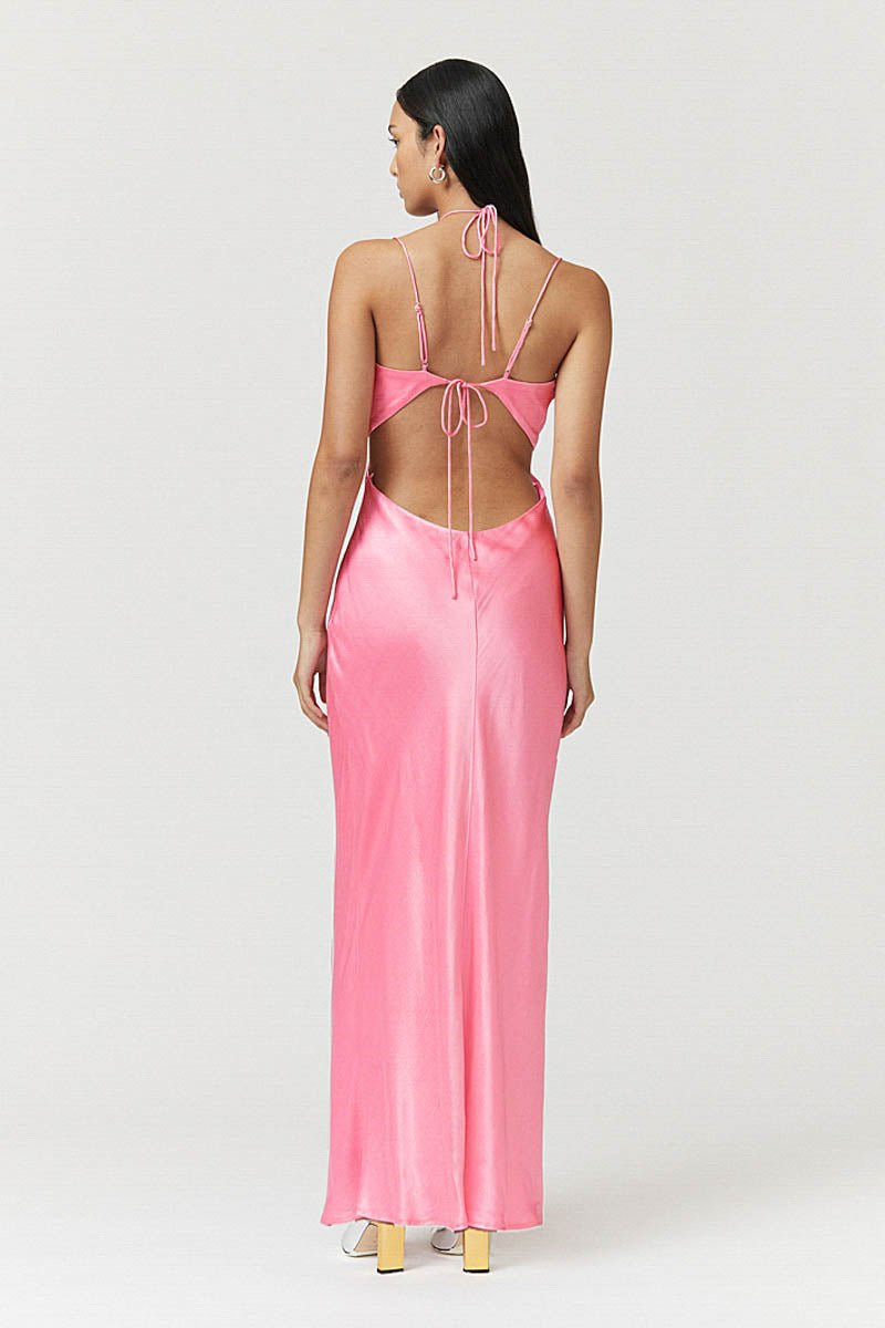 Tate Halter Strappy Maxi - Candy Pink, Candy Pink / XS / au Tate Halter Strappy Maxi - Candy Pink, Candy Pink / XS / au