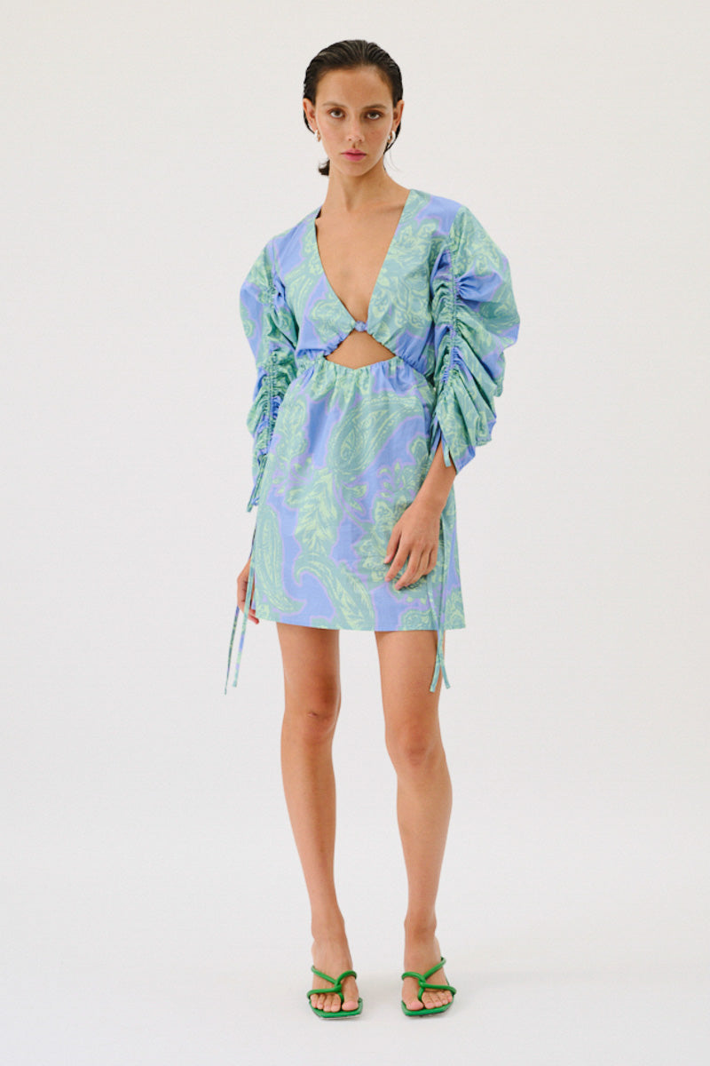 Jade Drawcord Mini Dress