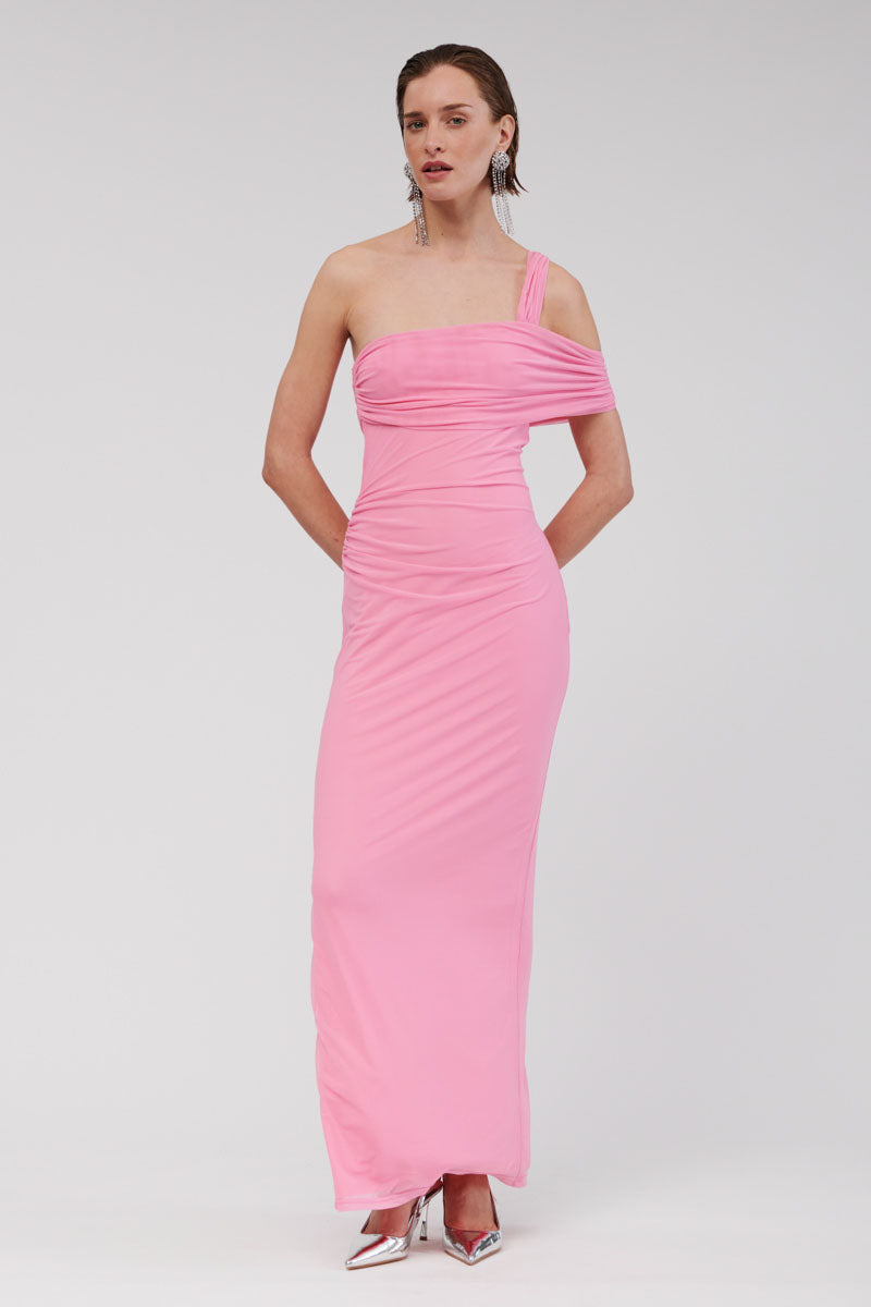 Christy Pink Off Shoulder Maxi - Pink