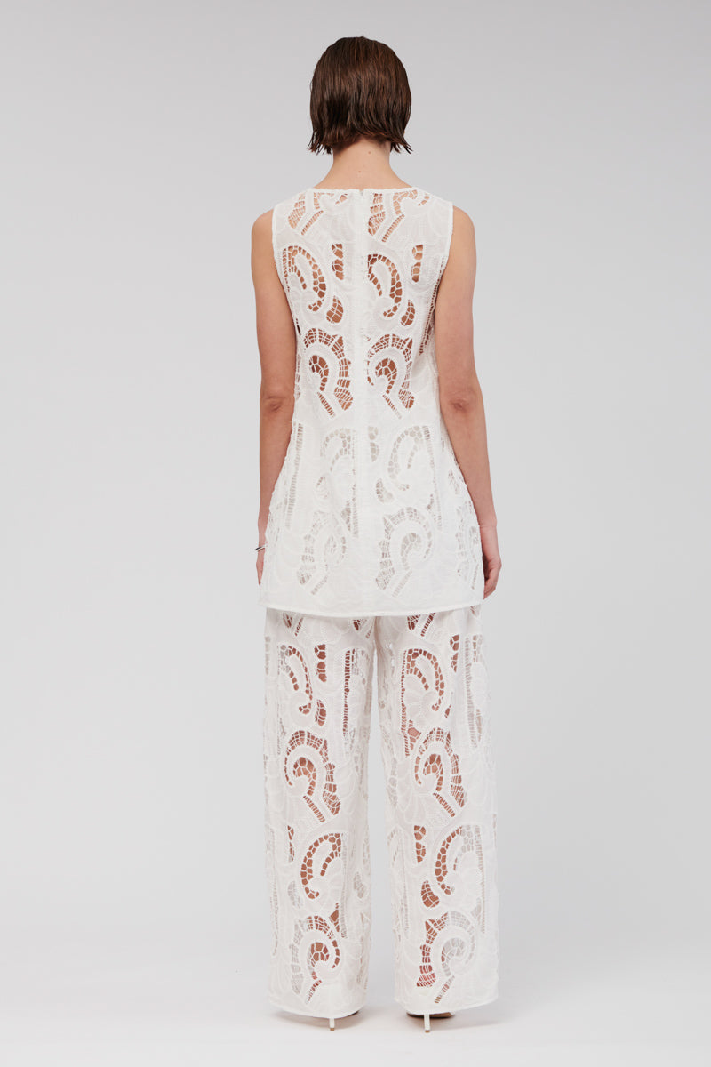 Florence Lace Tunic - White