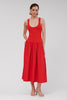 Naples Dropwaist Midi Dress - Red