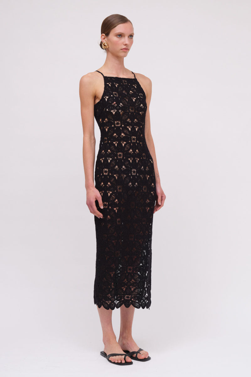 Rocky Embroidery Crochet Maxi