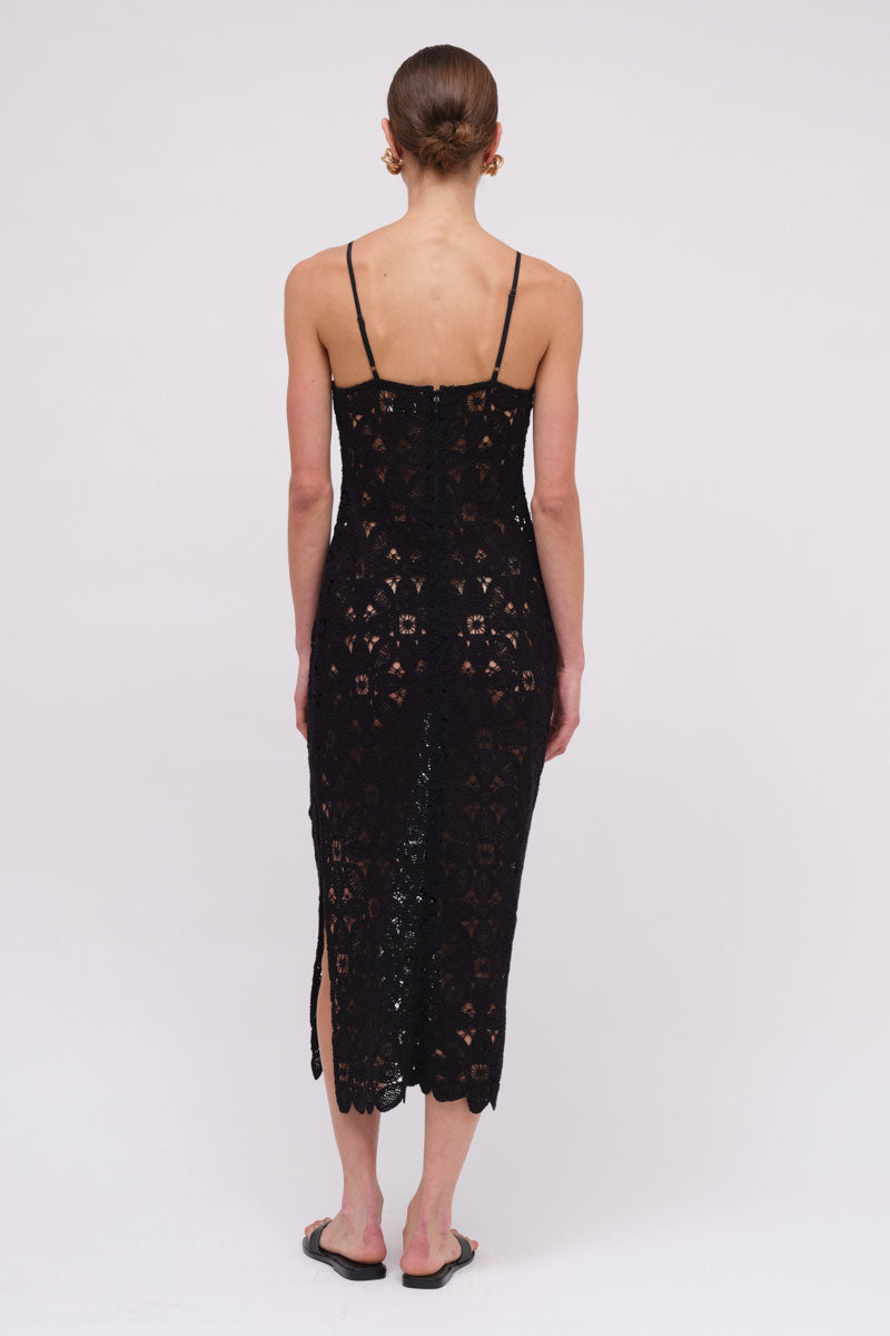 Rocky Embroidery Crochet Maxi