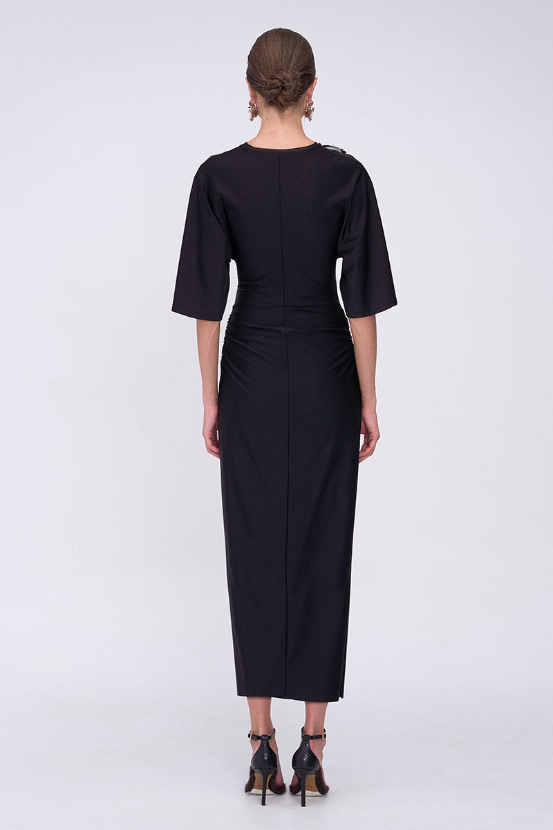 Mika Sequin Cape Sleeve Maxi