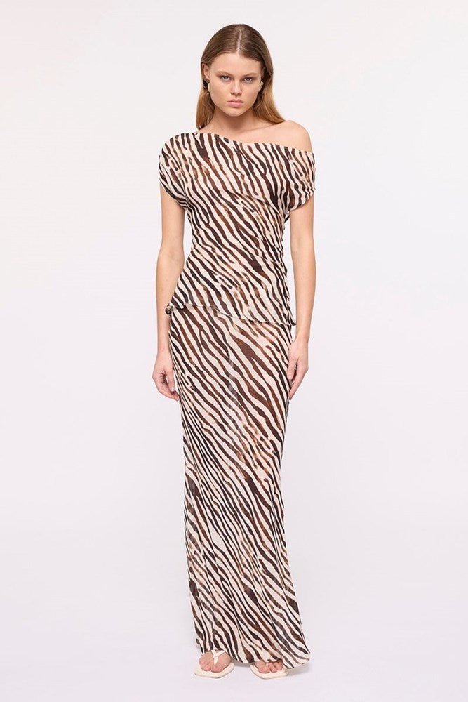 Gigi Zebra Drape Top - Top - SUBOO AU