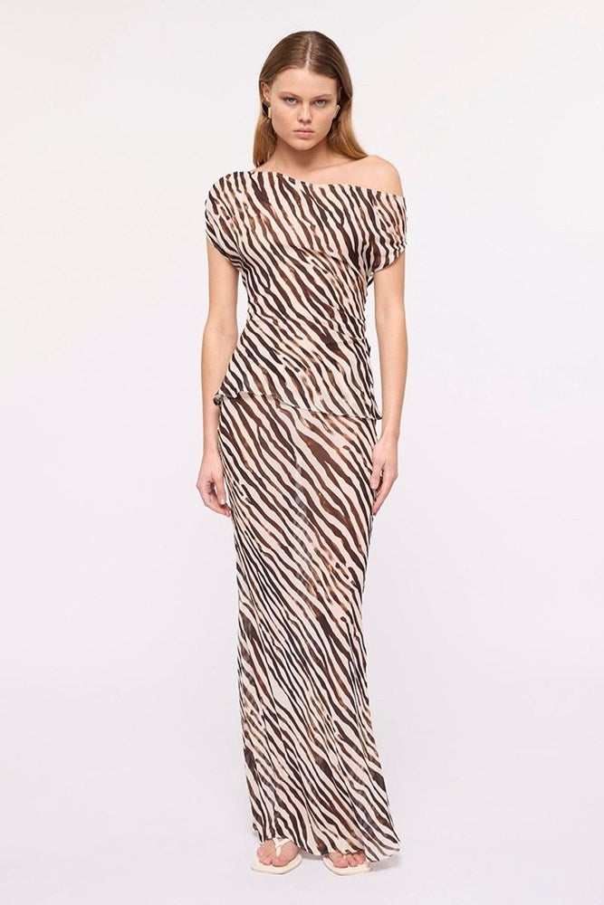 Gigi Zebra Drape Top