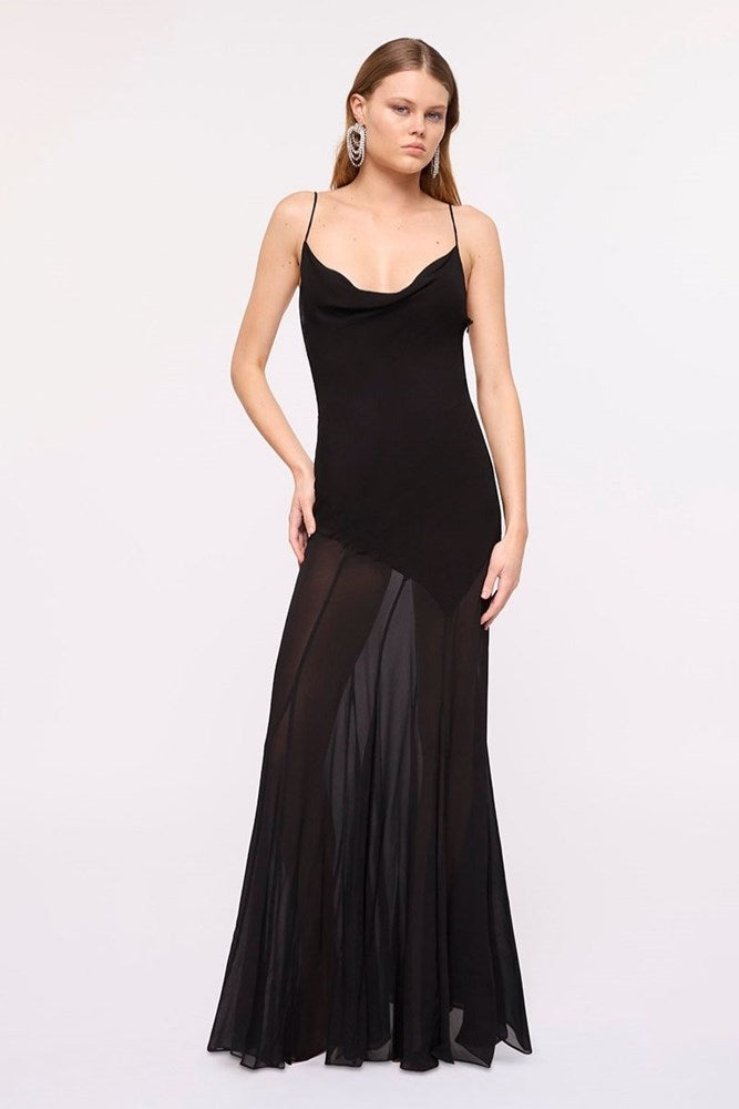 Gigi Flowy Maxi Dress – Black