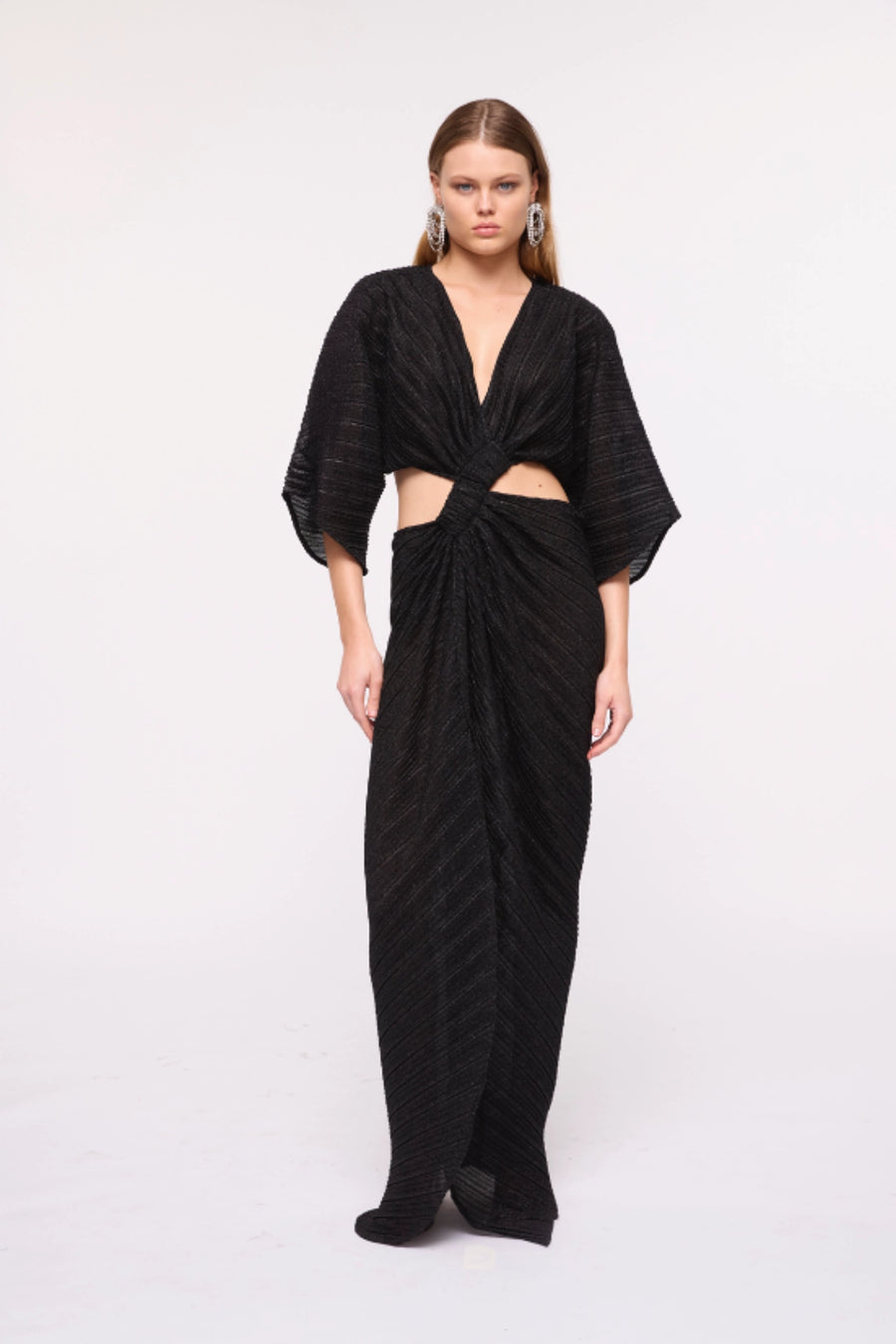Stevie Cross Front Maxi Dress - Black