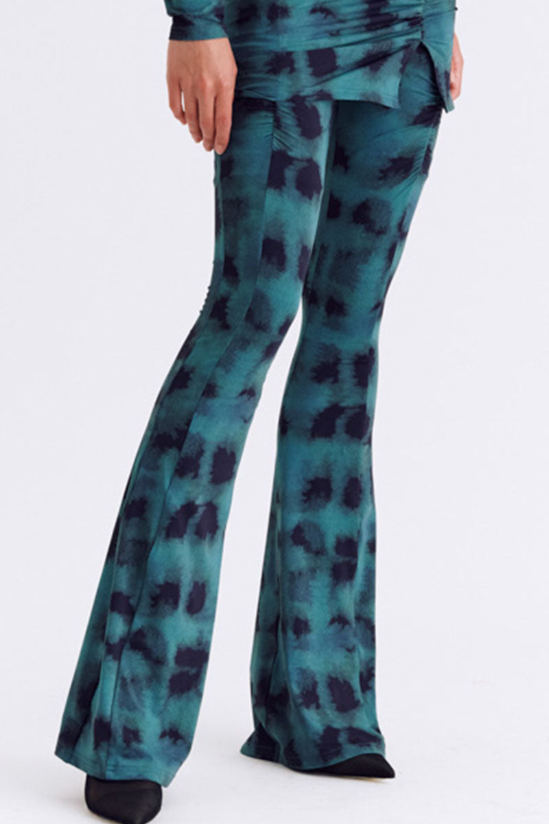 Pantalon froncé Shibori - Vert