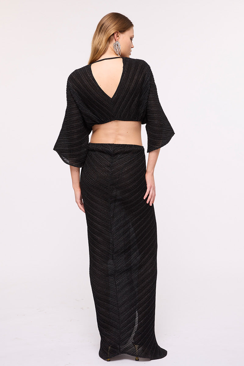Stevie Cross Front Maxi Dress - Black