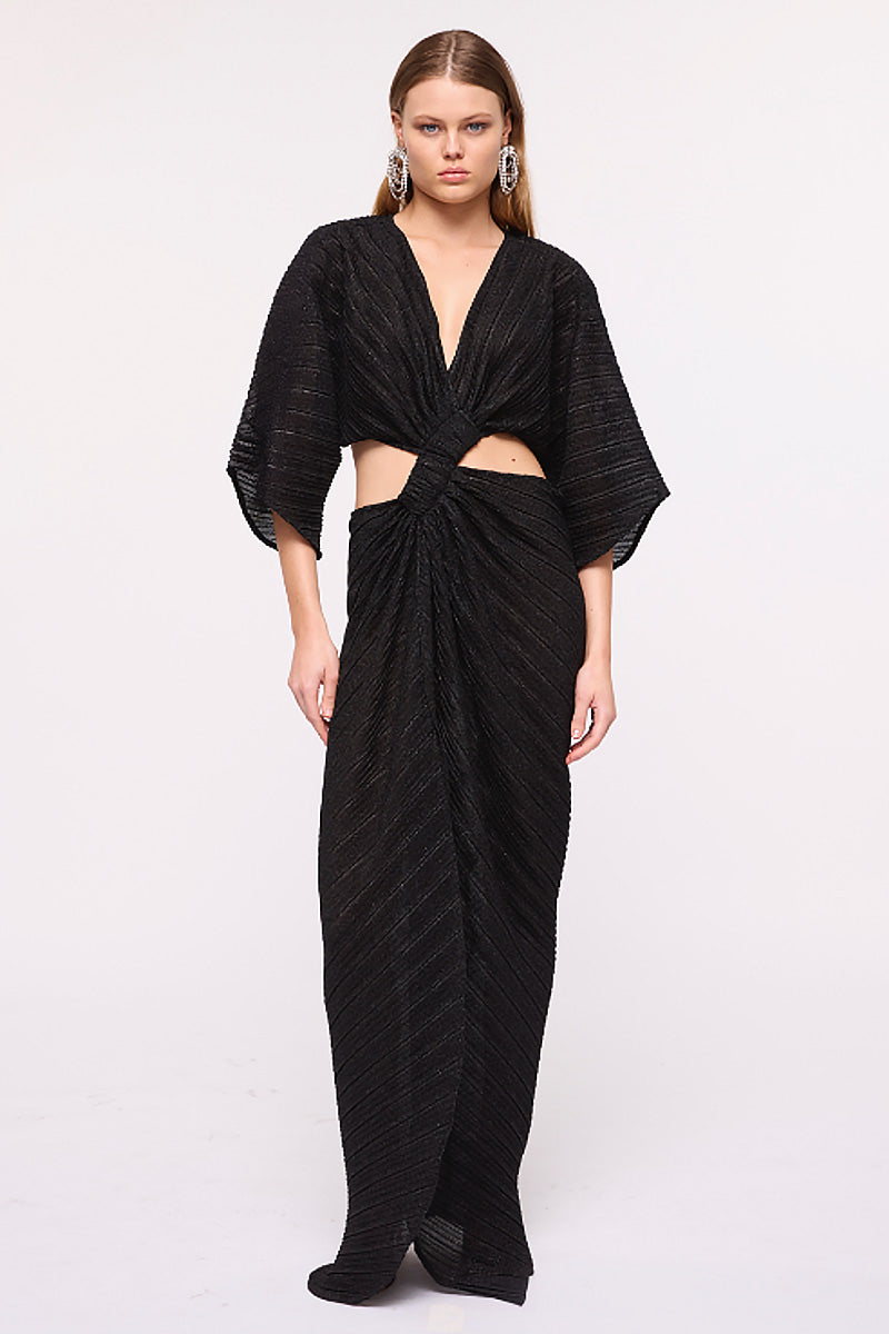 Stevie Cross Front Maxi Dress - Black