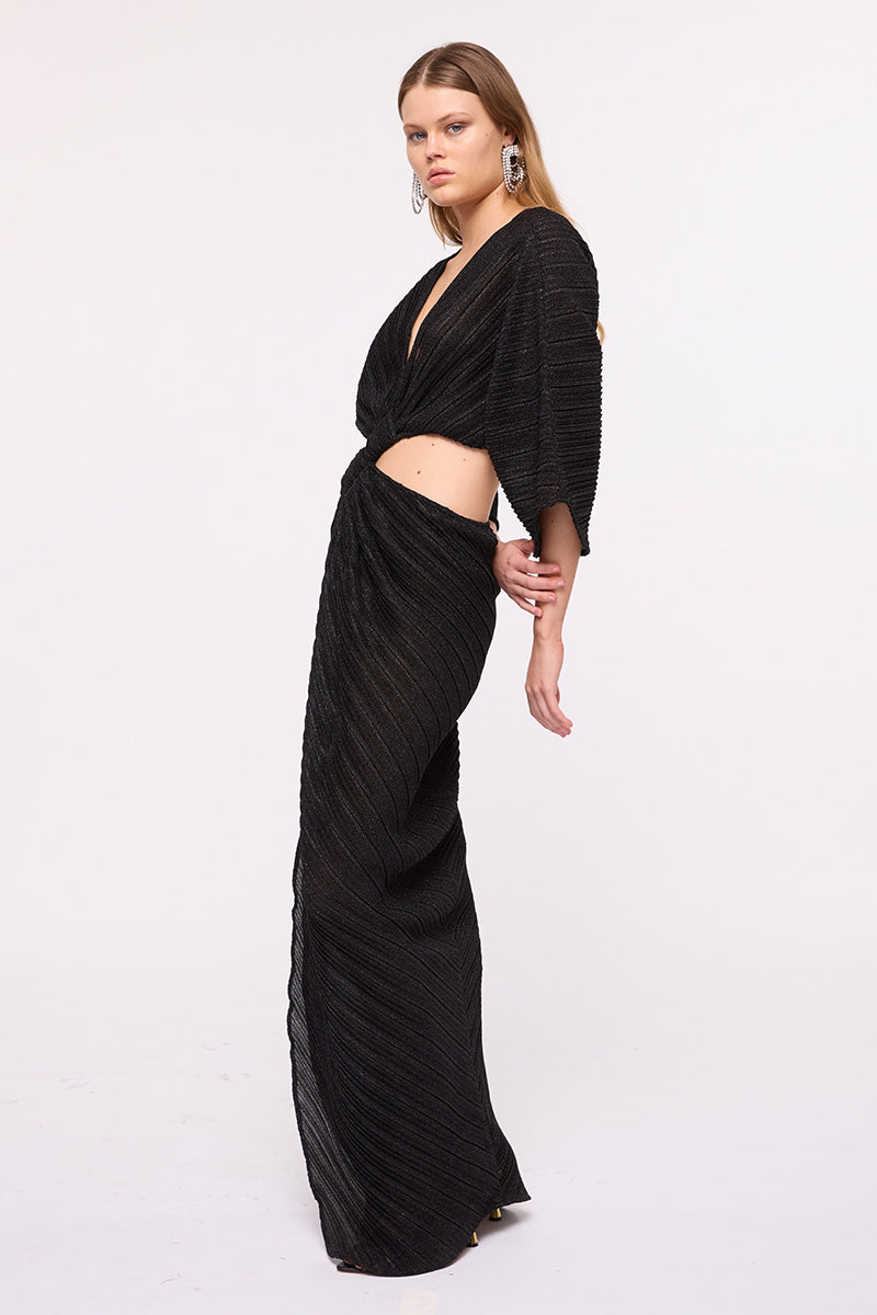 Stevie Cross Front Maxi Dress - Black