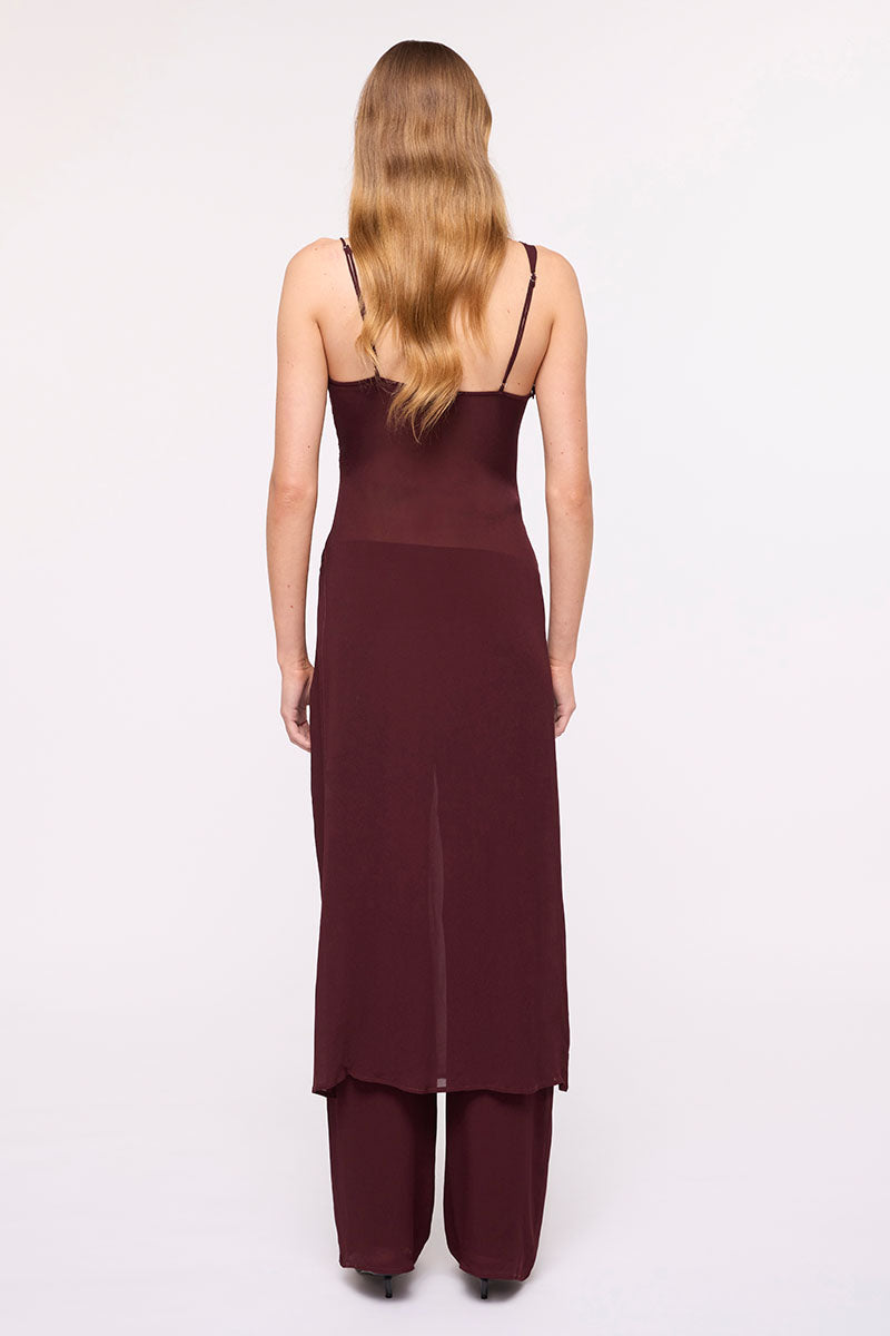 Olivia Midi Drape Overlay - Chocolate