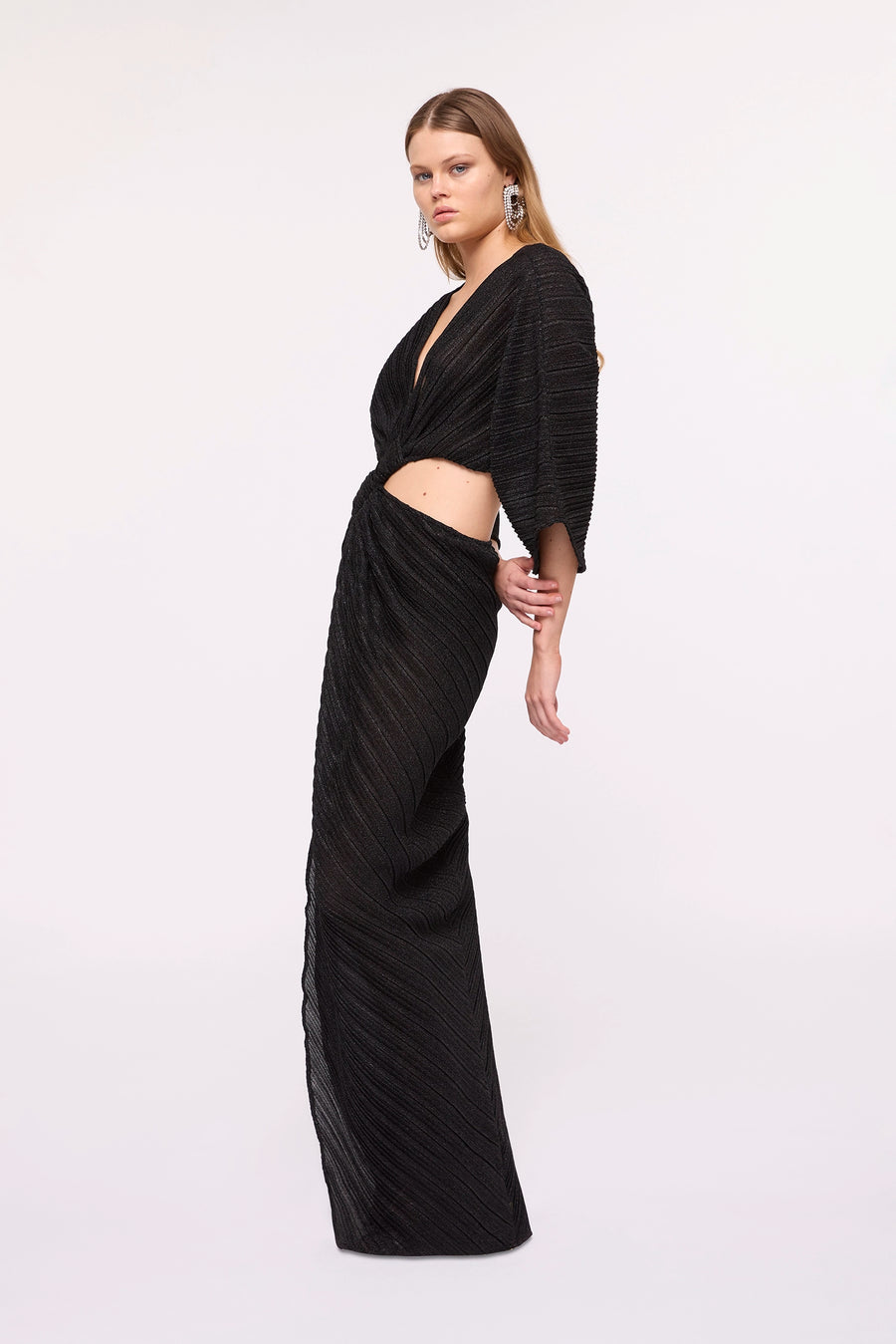 Stevie Cross Front Maxi Dress - Black