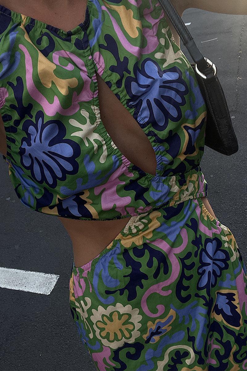 Henri Cross Front Cut Out Sleeveless Maxi Dress - SUBOO AU